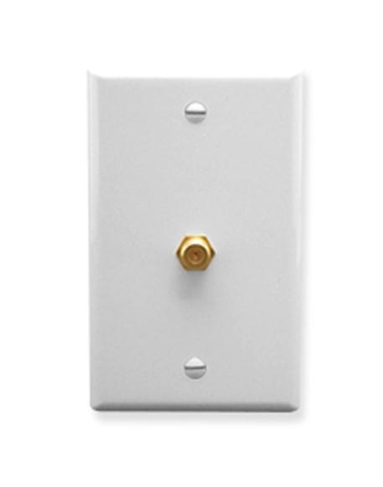 WALL PLATE, F-TYPE, WHITE