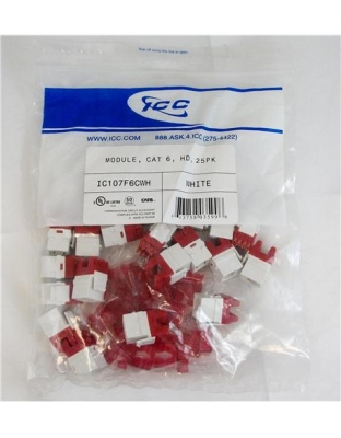 MODULE, CAT 6, HD, 25PK, WHITE