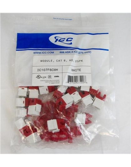 MODULE, CAT 6, HD, 25PK, WHITE