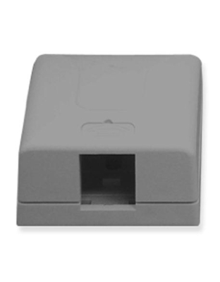 SURFACE MOUNT BOX, 1-PORT, GRAY