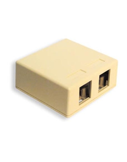 SURFACE MOUNT BOX, 2-PORT, IVORY