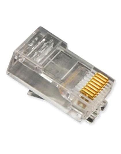PLUG, 8P8C, OVAL ENTRY, SOLID, 100PK