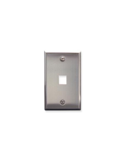 FACEPLATE, STAINLESS STEEL,1-GANG,1-PORT