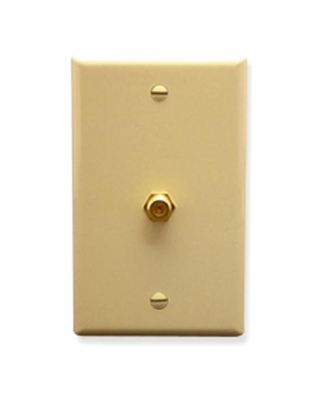 WALL PLATE, F-TYPE, IVORY
