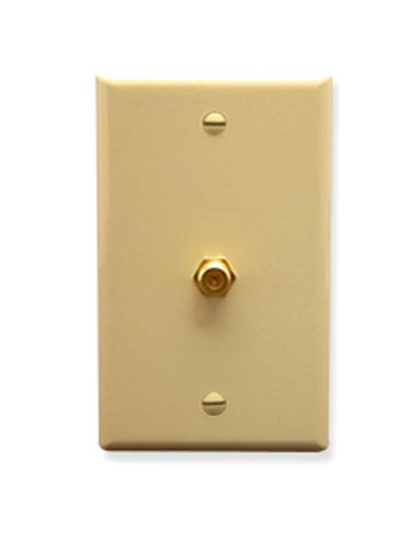 WALL PLATE, F-TYPE, IVORY
