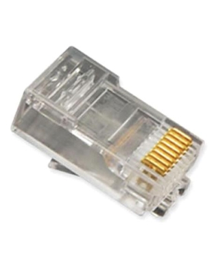 PLUG, 8P8C, OVAL ENTRY, STRANDED, 100PK