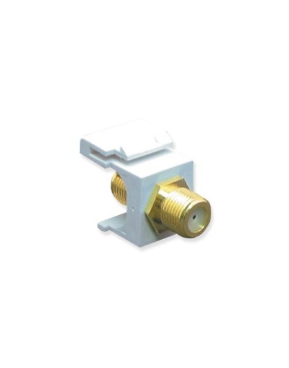 MODULE, F-TYPE, GOLD PLATED, WHITE
