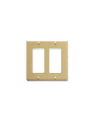 FACEPLATE, DECOREX, 2-GANG, IVORY