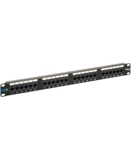 PATCH PANEL, CAT 6, 24-PORT, 1 RMS