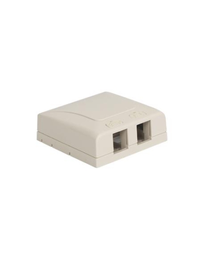 SURFACE MOUNT BOX, ELITE, 2-PORT, WHITE