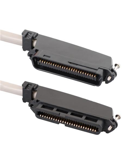 25-PAIR CABLE ASSEMBLY, F-M, 90deg, 25'