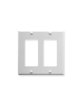 FACEPLATE, DECOREX, 2-GANG, WHITE