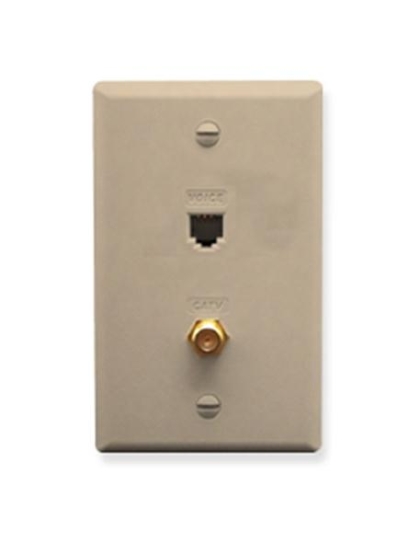 FACEPLATE, IDC, VOICE and F-TYPE, IVORY