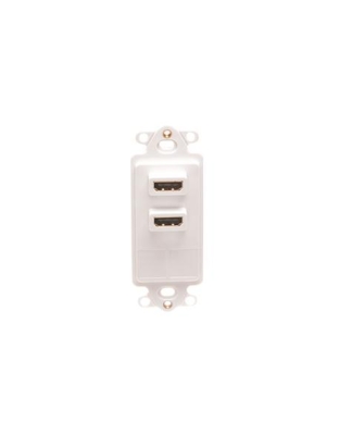 INSERT, DECOREX, 2-PORT, DUAL HDMI, WH