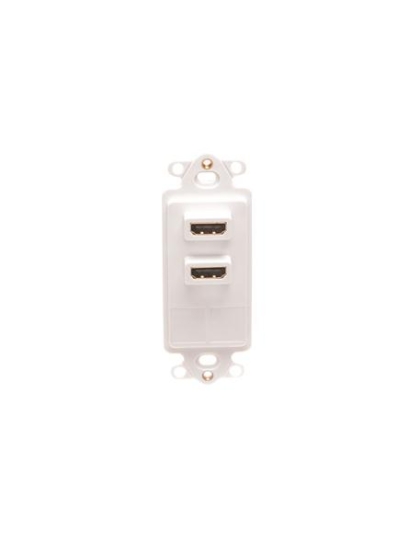 INSERT, DECOREX, 2-PORT, DUAL HDMI, WH