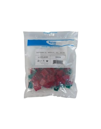 MODULE, CAT 6, EZ, 25 PK, GREEN
