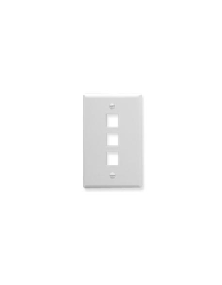 FACEPLATE, OVERSIZED, 3-PORT, WHITE