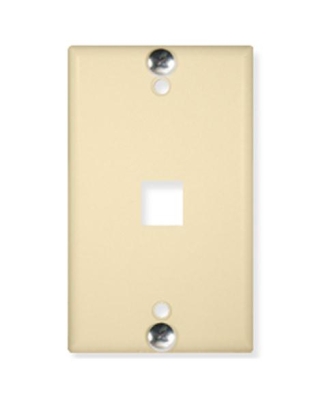 WALL PLATE, PHONE, FLUSH, 1-PORT, IVORY