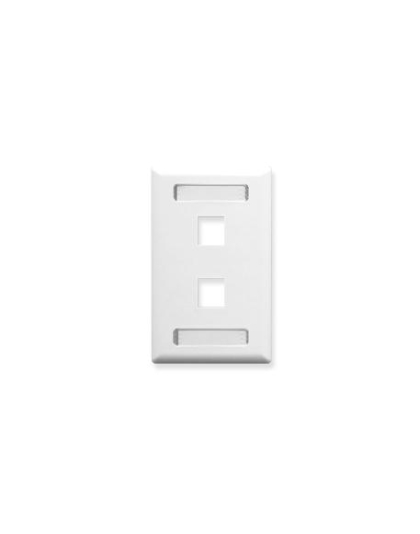 FACEPLATE, ID, 1-GANG, 2-PORT, WHITE