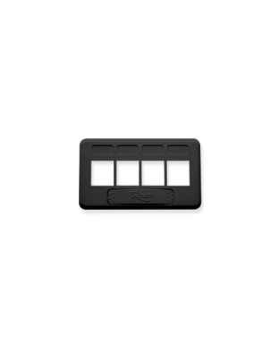 FACEPLATE, FURNITURE, TIA, 4-PORT, BLACK