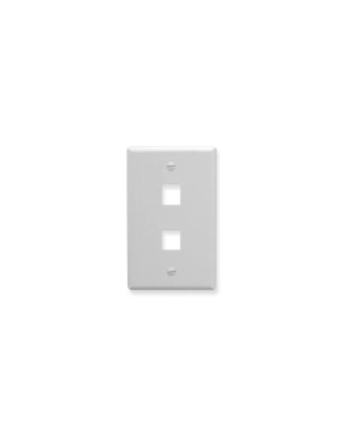 FACEPLATE, OVERSIZED, 2-PORT, WHITE