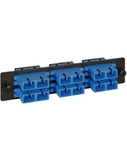 ADAPTER PANEL, 6-DUPLEX SC CERAMIC BLACK