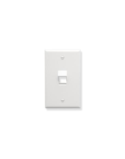 FACEPLATE, ANGLED, 1-GANG, 1-PORT, WHITE