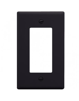 FACEPLATE, DECOREX, 1-GANG, BLACK