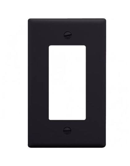 FACEPLATE, DECOREX, 1-GANG, BLACK