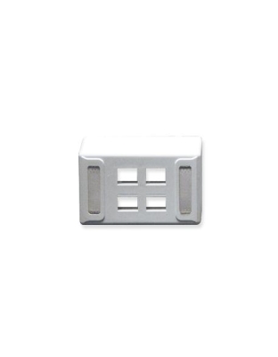FACEPLATE, FURNITURE, UNIV, 4-PORT WHITE