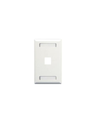 FACEPLATE, ID, 1-GANG, 1-PORT, WHITE