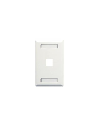 FACEPLATE, ID, 1-GANG, 1-PORT, WHITE