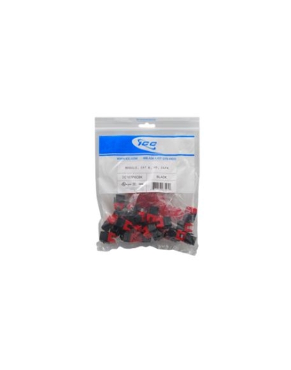 MODULE, CAT 6, EZ, 25 PK, BLACK