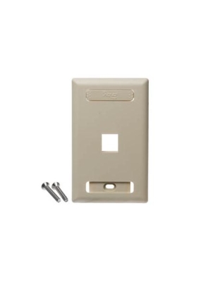 FACEPLATE, ID, 1-GANG, 1-PORT, IVORY