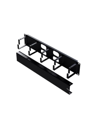 PANEL CABLE MGMT METAL RING AND COVER 2U