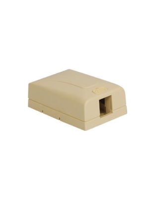 SURFACE MOUNT BOX, ELITE, 1-PORT, IVORY