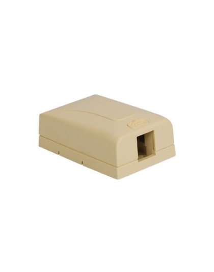 SURFACE MOUNT BOX, ELITE, 1-PORT, IVORY
