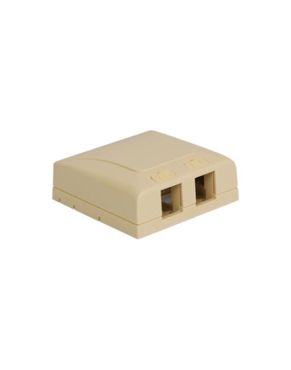 SURFACE MOUNT BOX, ELITE, 2-PORT, IVORY
