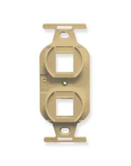 INSERT, ELECTRICAL, 2-PORT, IVORY