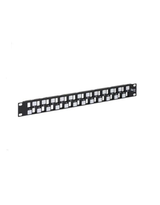 PATCH PANEL, BLANK, EZ, 24-PORT, 1 RMS