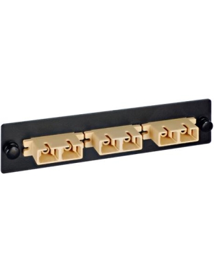 ADAPTER PANEL, 6-SIMPLEX SC, METAL BLACK