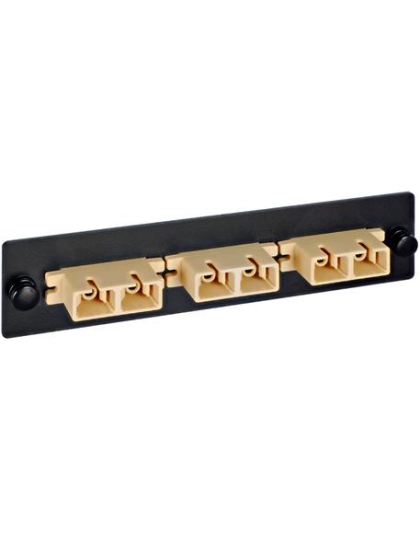 ADAPTER PANEL, 6-SIMPLEX SC, METAL BLACK