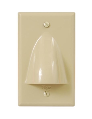 FACEPLATE, 1-GANG, BULK NOSE, IVORY