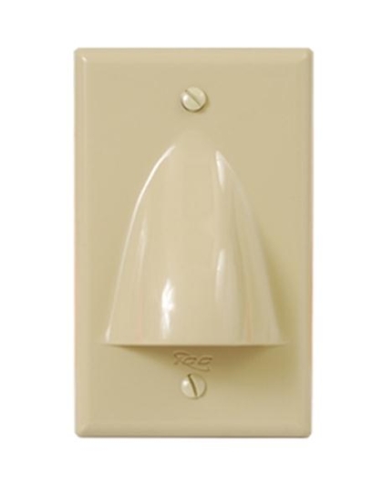 FACEPLATE, 1-GANG, BULK NOSE, IVORY