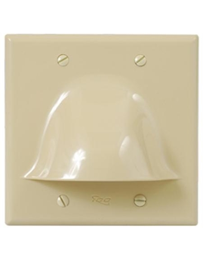 FACEPLATE, 2-GANG, BULK NOSE, IVORY