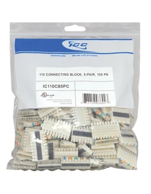 110 CONNECTING BLOCK, 5-PAIR, 100 PK