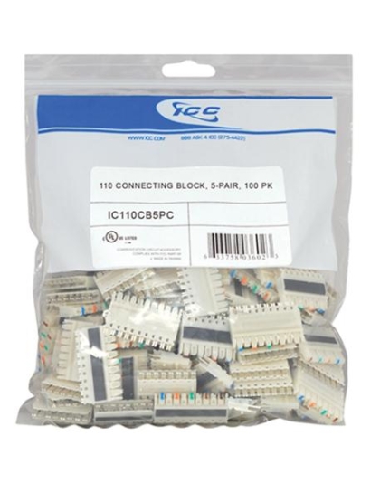110 CONNECTING BLOCK, 5-PAIR, 100 PK