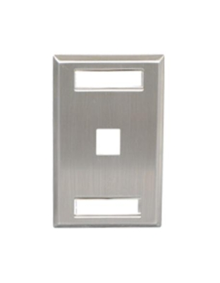 FACEPLATE, ID, STAINLESS, 1-GANG,1-PORT