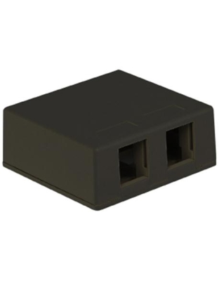 SURFACE MOUNT BOX, 2-PORT, BLACK