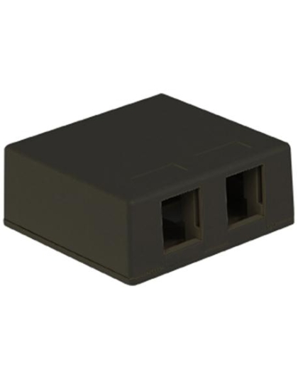 SURFACE MOUNT BOX, 2-PORT, BLACK